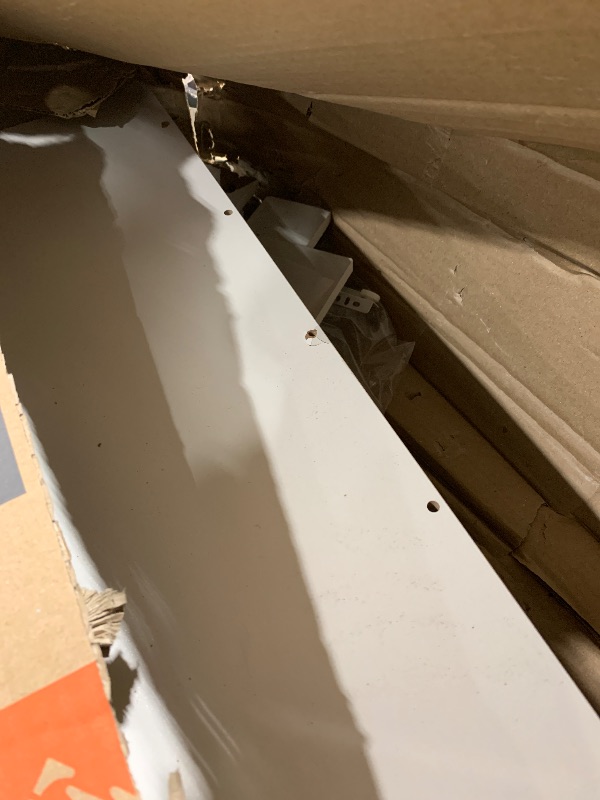 Photo 1 of MIRROR ON ITEM IS BROKEN --------------------------------------Sweetcrispy Vanity Desk with 35.4" LED Mirror and Lights, Makeup Vanity Table with Charging Station (2AC/USB/C), 2 Drawers & Large Cabinet, 3 Lighting Color Adjustable, Modern Dressing Table,