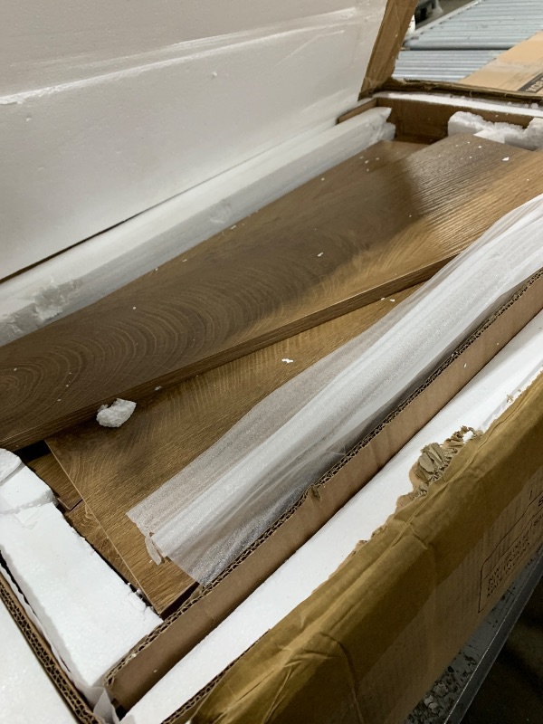 Photo 1 of LITTLE TREE Dining Table for 6 People, Wooden Dining Table, Rectangle Table with Heavy Duty Legs, Modern Dining Table for Kitchen, Dining Room, Light Brown