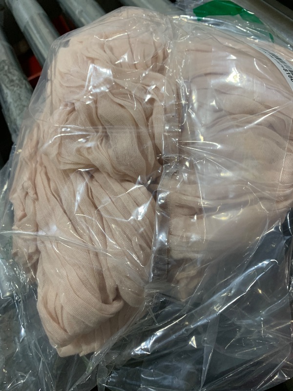 Photo 1 of 10Ft Blushing Pink Gauze Table Runner, Sheer Cheesecloth Table Runner Bulk for Holiday Party Bridal Shower Romantic Boho Table Decor | 35" W x 118" L