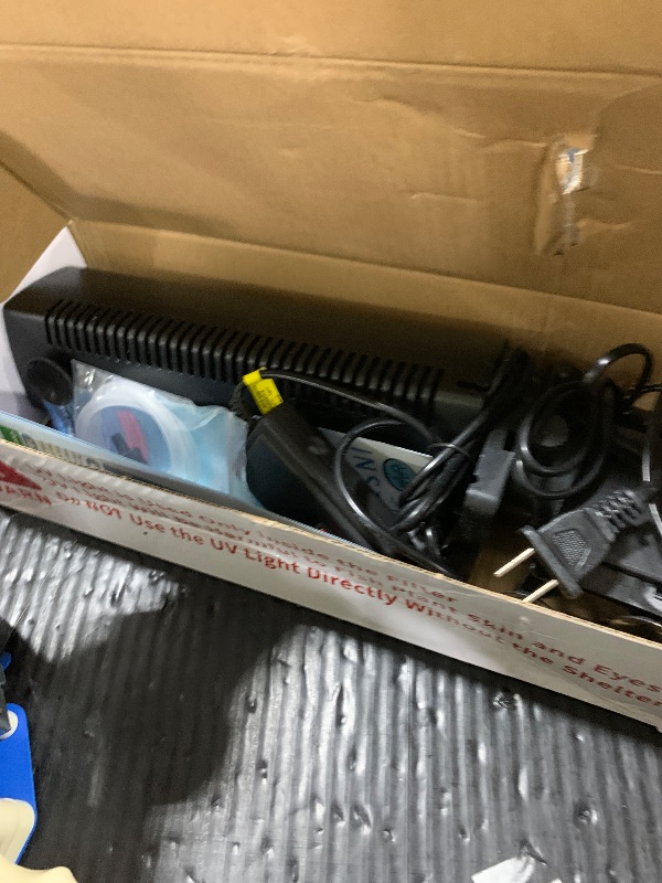 Photo 1 of Aquarium Filter for 75-200 Gallon Tank, U-V Fish Tank Green Clean Machine Submersible Powerful Pump Canister Filter 300GPH for Pond Turtle Tank Saltwater Freshwater Crystal Clear Green Killing