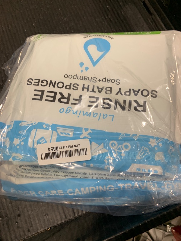 Photo 1 of 100 PCS Disposable Rinse Free Bath Sponges, No Rinse Bathing Wipes for Adults, Soap Infused Dry Shower Wipes for Elderly, Bedridden, Camping, Post Surgery(25 Count 4 Pack)