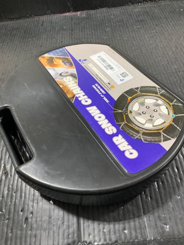 Photo 1 of Snow-Chains Auto Fixing 1 Min Quick Fit Easy Installation Tire-Chains, Portable Reusable Universal Emergency Tire Traction Chain for Passenger Car, Pickup Trucks and SUV - Set of 2