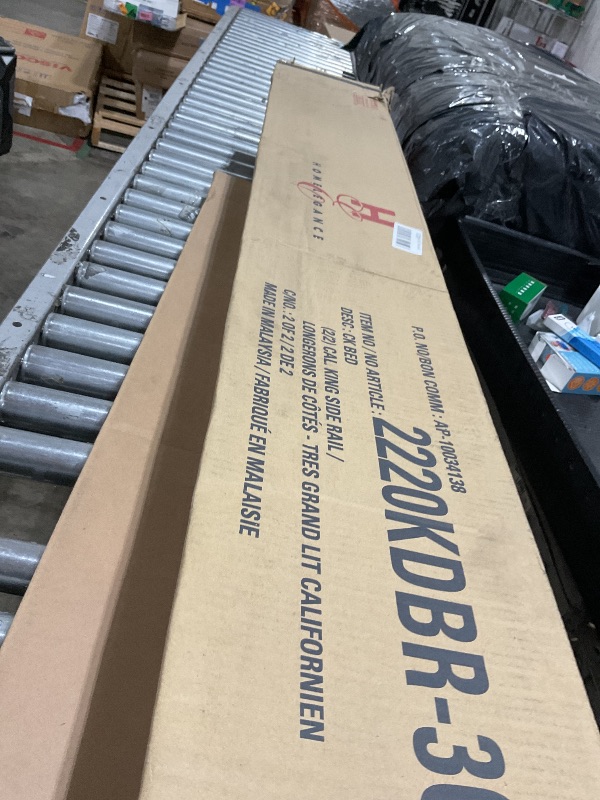 Photo 1 of Homelegance Lorenzi Faux Leather Upholstered Platform Bed, Cal King, Brown