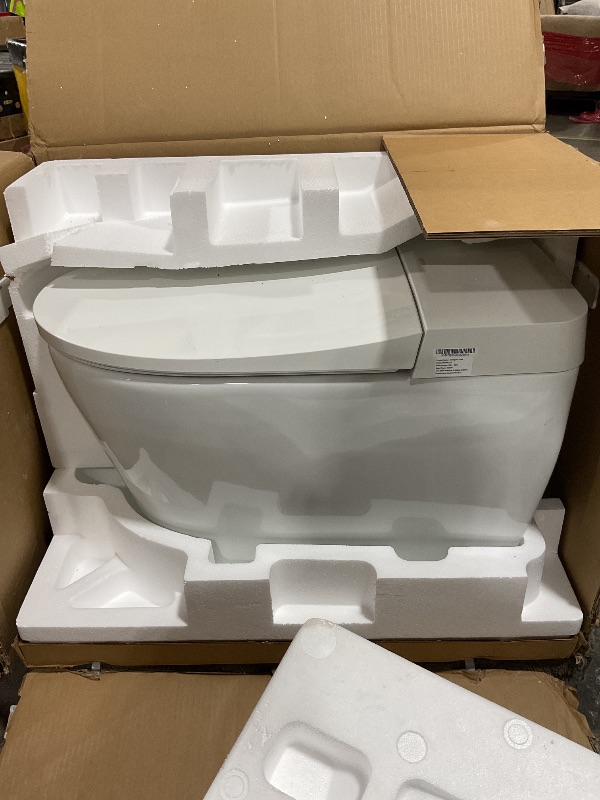 Photo 1 of Artistic Smart Toilet, Bidet Toilet with Powerful Flush, Auto Open/Close Lid, Instant Warm Water, Elongated Heated Seat, Dryer, Night Light, Deodorization