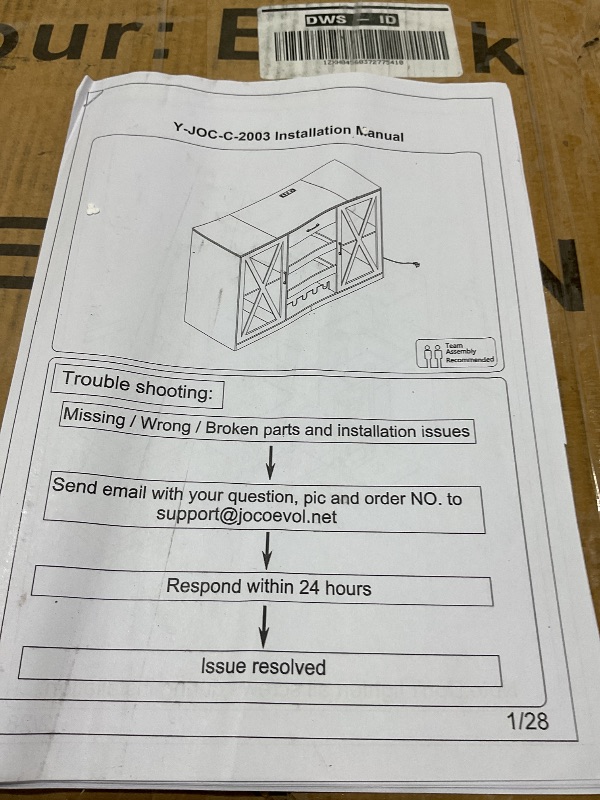 Photo 1 of LOOSE HARDWARE, MISSING ITEMS*********TV STAND