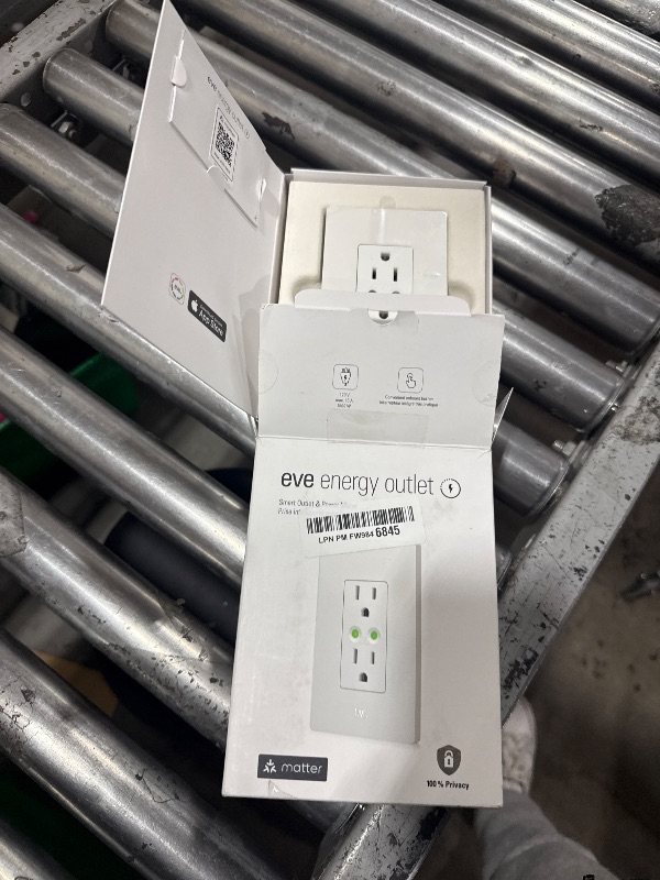 Photo 1 of Eve Energy Outlet (Matter) – Smart Outlet & Power Meter, App & Voice Control, No Bridge, Thread, Works with Apple Home, Alexa, Google Home, SmartThings, 100% Privacy, Requires Thread Border Router