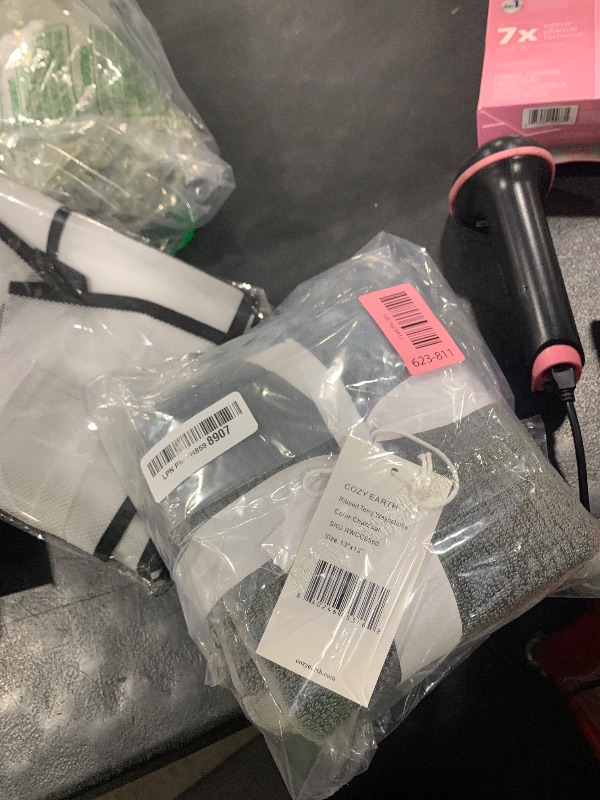 Photo 1 of Cozy Earth Ribbed Washcloth Set - 60% Cotton 40% Viscose from Bamboo Bathroom Washcloths - Soft & Absorbent Textured Ribbed Pattern - 4 Pack Charcoal