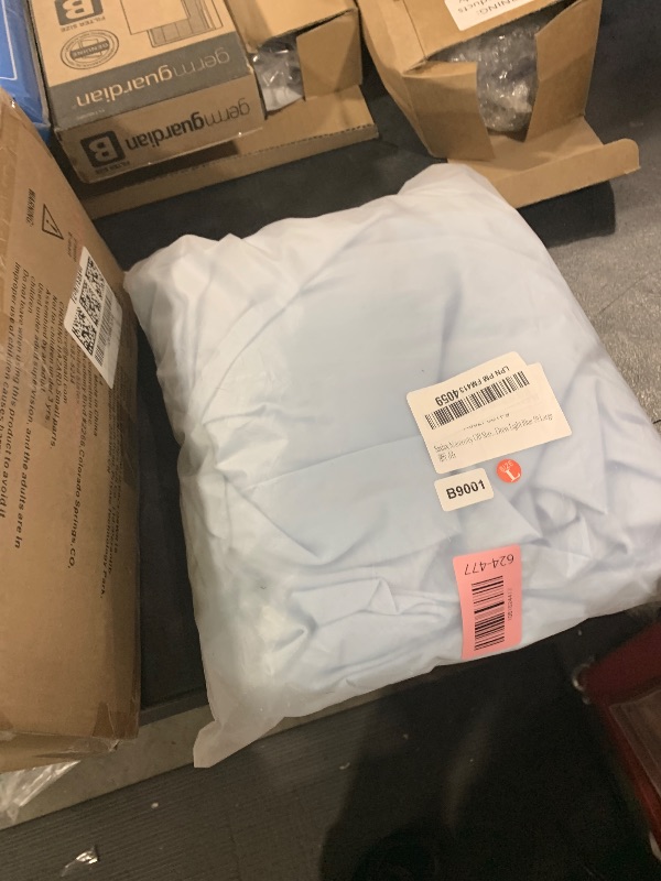 Photo 1 of Saslax Maternity Off Shoulders Long Sleeve Half Circle Gown for Baby Shower Photo Props Dress Light Blue 59 Large