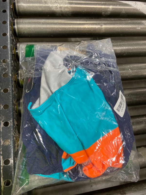 Photo 1 of ABAFIP Women's Long Sleeve Rash Guard Bathing Suit Zip up One Piece Swimsuits Modest Floral UPF 50+ Surfing Swimwear Light Blue Medium