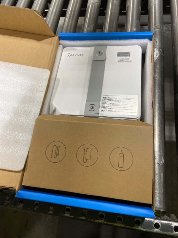 Photo 1 of ECOVACS WINBOT Mini Window Cleaning Robot - Compact Design, Dual Nozzles with Ultrasonic Spray, 9-Stage Protection System, Intelligent Path Planning, 3 Cleaning Modes, Anti-Slipping System