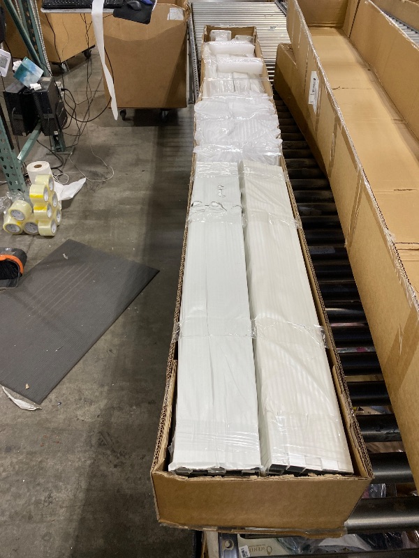 Photo 1 of Egadis 4 Pack 36 in. H x 8 ft. W White Porch and Deck Railing Kit, Aluminum Railing Kit, Textured AAMA 2604 Powder-Coat Finish Rail System for Outdoor Decks, Porches & Balconies(4 Post, 4 Panel)