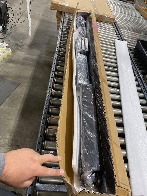 Photo 1 of RIVECO 19” Adjustable Depth 42U Server Rack 4 Post Rack with Load-Bearing Casters Support Up to 1700LBS for Networking Equipment Black