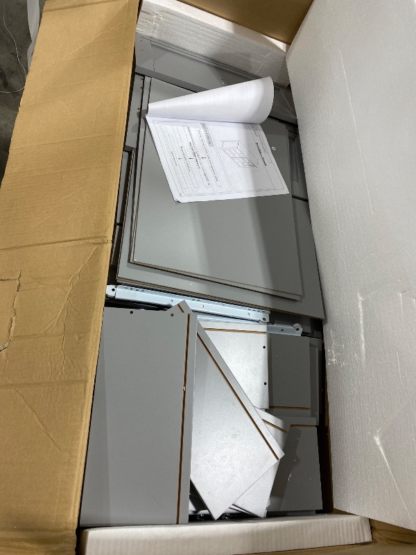 Photo 1 of IDEALHOUSE Grey 6 Drawer Dresser