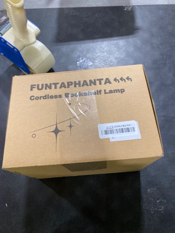 Photo 1 of FUNTAPHANTA Vintage Bookshelf Lamp Rechargeable Set of Two, Cordless Book Lamp with Linen Shade, Dimmable Touch Control Table Lamp, Modern Decorative Bookend, Bookshelf Lights for Office Home