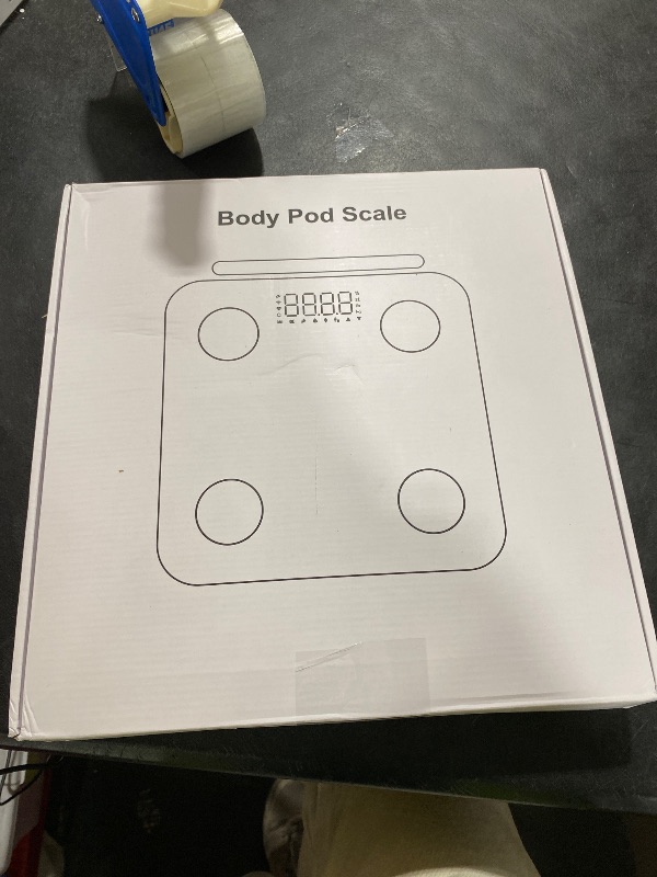 Photo 1 of The Body Pod Scale: 8-Electrode Health Smart Scale with 40+ Measurements Including Weight, Fat, BMI, Muscle Mass - Full Body Composition, 400 lbs Limit, 4xAAA Batteries Included