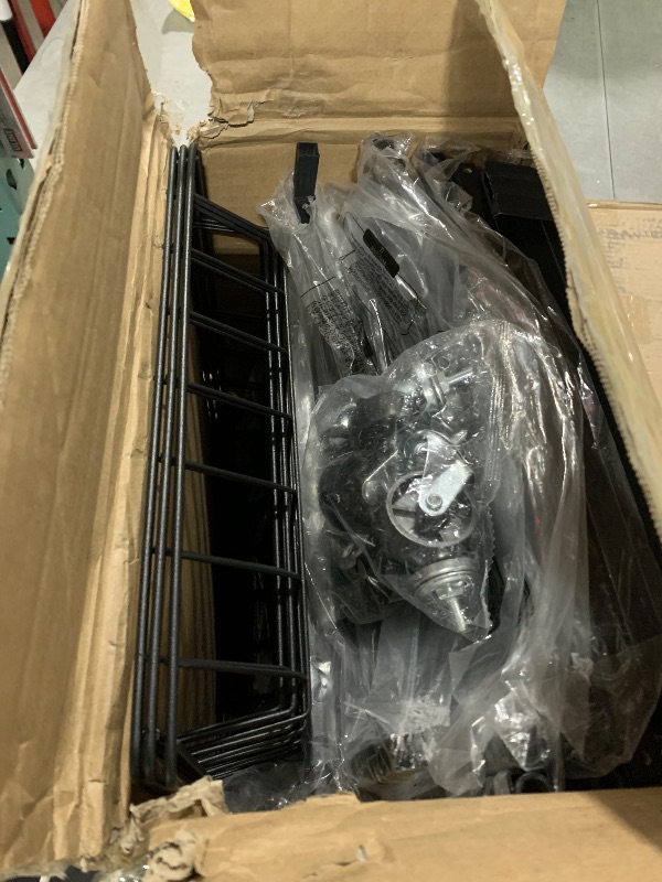 Photo 1 of **PARTIAL SET**HapiRm Rolling Kitchen Microwave Cart - 4 Tier Microwave Table Stand with Pull-Out Baskets, Coffee Bar Baker's Rack with Wheels Rolling Storage Cart Organizer Shelf for Living Room Office, Balcony