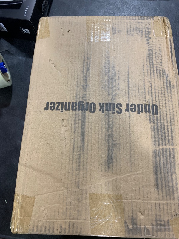 Photo 1 of Kitstorack Under Sink Organizer, 2 Tier Under the Sink Storage, Slide out Pull out Cabinet Organizer Shelf, Metal Sliding Drawer for Kitchen Bathroom Pantry Closet Organization Rack, Black, 2 Pack