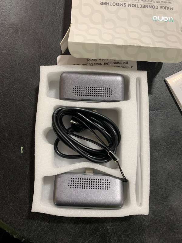 Photo 1 of llano S850 Upgraded Type-C Wireless HDMI Transmitter and Receiver,Ultra 4K Decode Input 1080P@60Hz Output, Plug&Play 5G+2.4G and Audio for Phone/Tablet/Laptop/PC to Monitor/Projector/TV Box (Black)