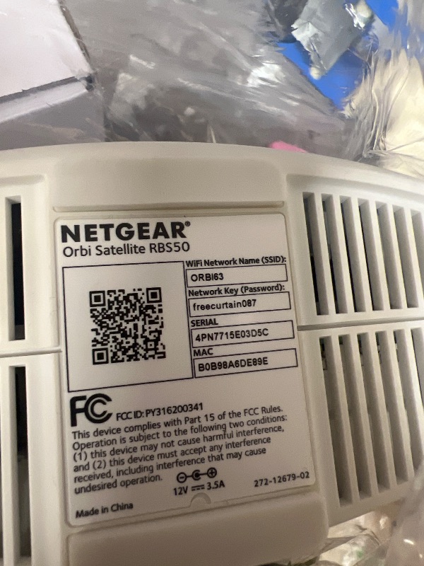 Photo 1 of **INCOMPLETE** NETGEAR Orbi Whole Home Tri-Band WiFi 6 Mesh Network System (RBK752P) – Router with 1 Satellite Extender, Security Features, Coverage up to 5,000 sq. ft., 75 Devices, AX5200 802.11ax (Up to 5.2Gbps)