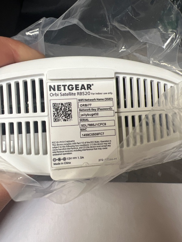 Photo 1 of **INCOMPLETE** NETGEAR Orbi Whole Home Tri-Band WiFi 6 Mesh Network System (RBK752P) – Router with 1 Satellite Extender, Security Features, Coverage up to 5,000 sq. ft., 75 Devices, AX5200 802.11ax (Up to 5.2Gbps)