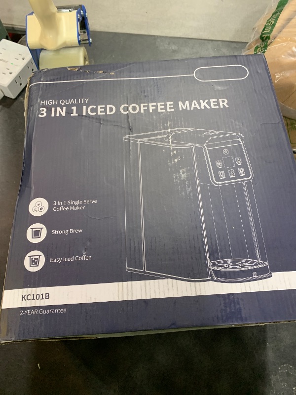 Photo 1 of **USED** KIDISLE Hot & Iced Coffee Maker with Bold Setting, Single Serve Coffee Maker for K Cup and Grounds, 6-14 Oz Brew Sizes, 50 Oz Removable Water Tank, One Cup Coffee Machine with Reusable Filter, Black