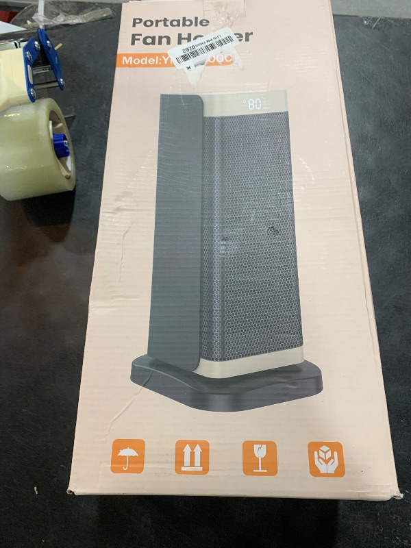 Photo 1 of Space Heaters for Indoor Use, 1500W Electric Heater with Thermostat, 70° Oscillation, Remote Control, 3 Modes, 12H Timer, Portable Heater for Bedroom, Office, Home