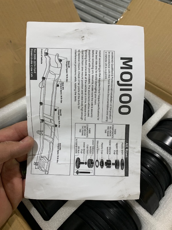 Photo 1 of 8 Pack Silicone Body Mount Bushings Kit Compatible with Ford F250/F350 Super Duty Crew Cab 2008-2016,Cab Body Mount Kit Improve Bumpy Ride,Truck Accessories(Black)