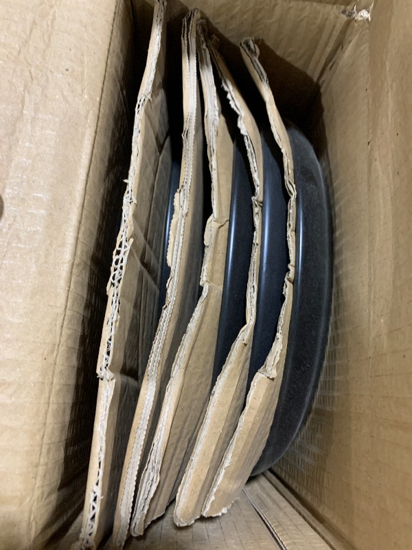 Photo 1 of JoyJolt Mesa Stoneware Dinnerware Set, 18-Piece Plates and Bowls Sets, Includes Dinner Plates Salad Plates and Cereal and Soup Bowls, Modern Farmhouse Matte Black Dish Set for 6