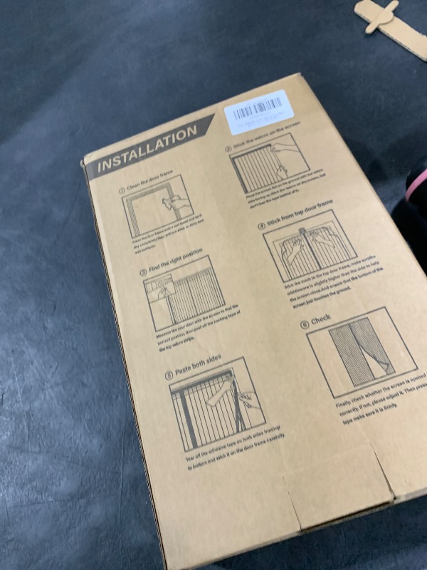 Photo 1 of Magnetic Screen Door, Fit Door Size 48 x 80 Inches, Screen Doors with Magnets, Pet & Kid Friendly?Works with Front Doors, Sliding Doors ?Black