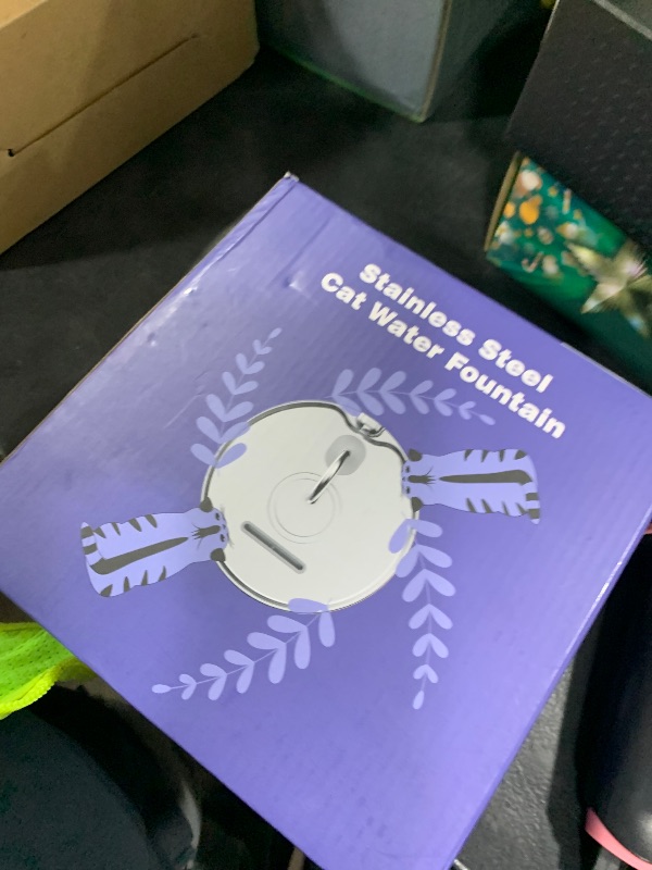 Photo 1 of Cat Water Fountain Stainless Steel: 74oz/2.2L Cat Fountain for Drinking - Pet Water Fountain for Cats Inside - Quiet Cats Water Bowl Dispenser - Kitty Drinking Fountains - for Pets& Small Animals