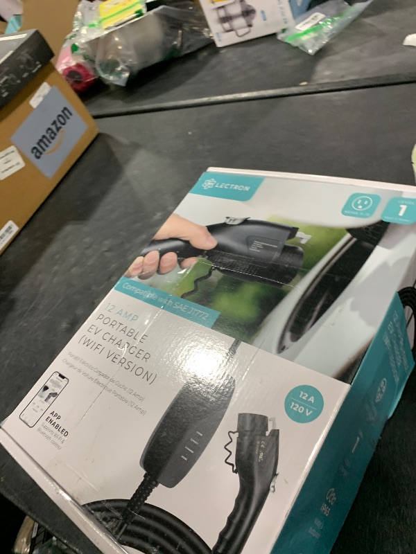 Photo 1 of Lectron Portable Level 1 J1772 EV Charger with Wi-Fi/App Control - 12 Amp, 120V Portable Charger with NEMA 5-15 Plug, 16ft Charging Cable - for J1772 Electric Vehicles ONLY