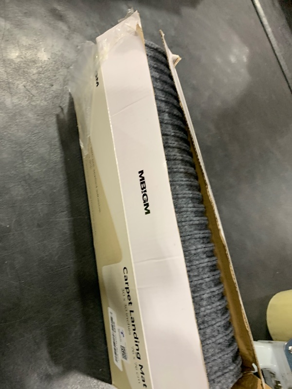 Photo 1 of MBIGM Non-Slip Carpet Stair Tread Mat 30" x 30" Landing Rug-Matching Mat Non-Skid Safety Rug Slip Resistant - Gray