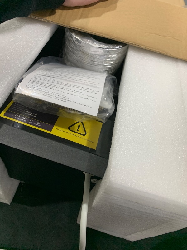 Photo 1 of Gopper Upgrade 12" Ultra Quiet Bathroom Exhaust Fan with 3000-6000K LED Light, 1.0 Sone 120 CFM, 10x10 Mount, 1500 LM Ceiling Ventilation Fan, Energy Efficient (12in Metal Dimmable Light)