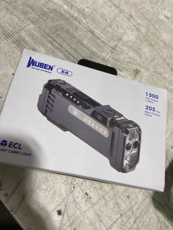 Photo 1 of WUBEN X4 EDC Compact Flashlight with RGB Light, 1500 Lumens Mini Flashlight with Tactical Switch and Magnetic, IP68 Portable Pocket Clip USB C Flash Light for Camping, Checking, Emergencies