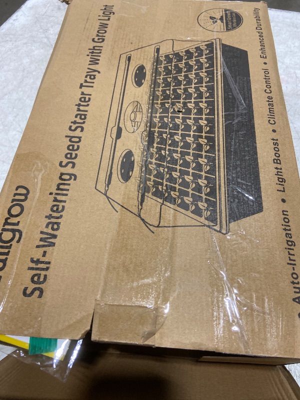 Photo 1 of Patigrow 120-Cell Self-Watering Seed Starter Tray with Grow Light, Seed Starter Kit with 4.07” Humidity Dome, Indoor Seedling Starter Tray, Seed Starting Trays for Plant Germination, Seeds Growing