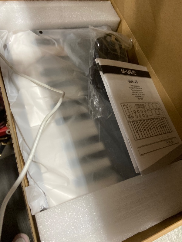 Photo 1 of DaierTek Midi Keyboard Controller 25 Key Portable Mini Bluetooth & USB Midi Piano with 8 Backlit Drum Pad, 8 Knobs and Music Production Software for Computer Recording, Music Production