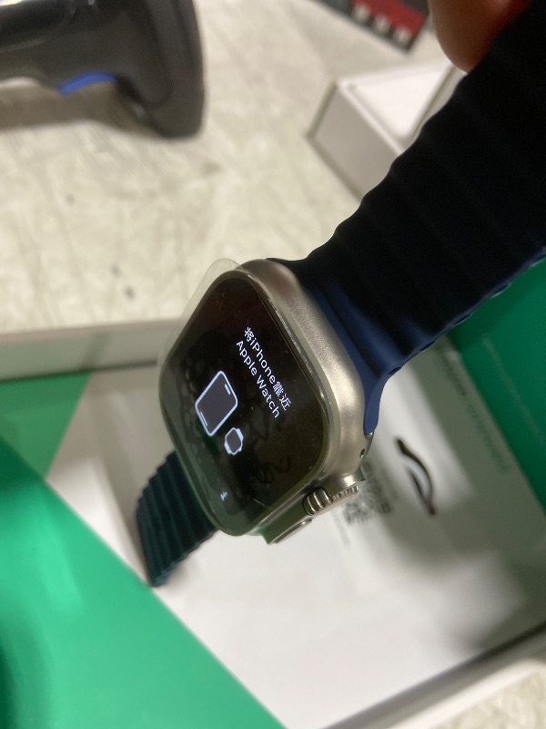 Photo 1 of Apple Watch Ultra 2 [GPS + Cellular, 49mm] - Titanium Case with Blue Ocean Band, One Size (Renewed Premium)