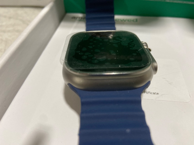 Photo 1 of Apple Watch Ultra 2 [GPS + Cellular, 49mm] - Titanium Case with Blue Ocean Band, One Size (Renewed Premium)
