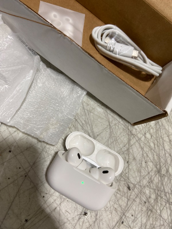 Photo 1 of Apple AirPods Pro (2nd generation) with MagSafe Charging Case (USB-C) (Renewed)