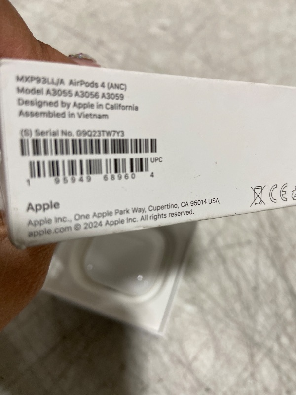 Photo 1 of Apple AirPods 4 Wireless Earbuds, Bluetooth Headphones, with Active Noise Cancellation, Adaptive, Transparency Mode, Personalized Spatial Audio, USB-C Charging Case, Wireless Charging, H2 Chip