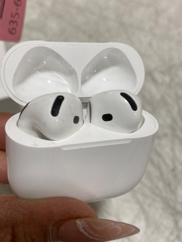 Photo 1 of Apple AirPods 4 Wireless Earbuds, Bluetooth Headphones, with Active Noise Cancellation, Adaptive, Transparency Mode, Personalized Spatial Audio, USB-C Charging Case, Wireless Charging, H2 Chip