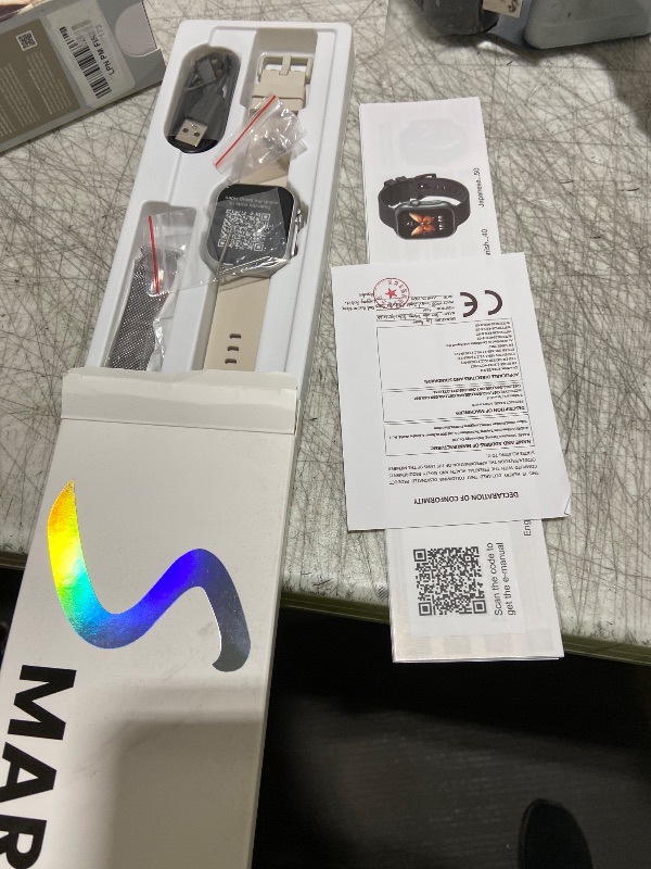 Photo 1 of 1.83" HD Smart Watch, 30 Days Battery Life, Sleep/Heart Rate/SpO2/Blood Pressure Monitor, Calls/Messages/Notifications, 5ATM 110+ Sports Modes Fitness Tracker Watch, for Women & Men/ Android & iPhone