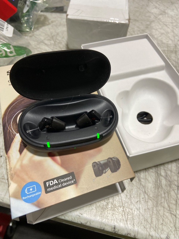 Photo 1 of Sony CRE-C20 Self-Fitting OTC Hearing Aids for Mild to Moderate Hearing Loss, Prescription-Grade Sound Quality, Compact Virtually Invisible Design, Customizable App, and Rechargeable Battery