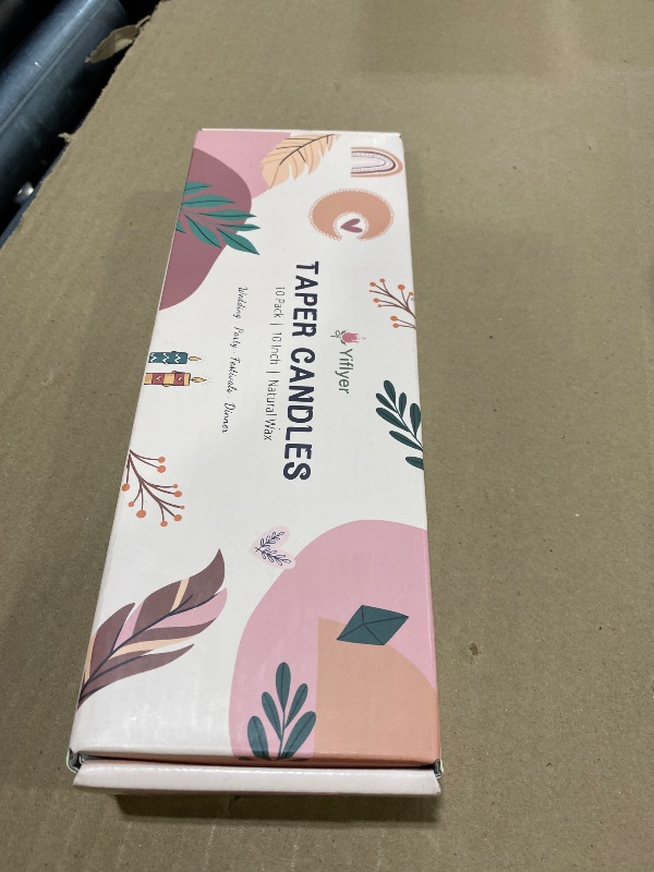 Photo 1 of 10 Inch Pale-Pink Taper Candles for Home Decoration, 10 Pack Unscented Candlesticks for Dinner Wedding Party, Smokeless and Dripless Candle Sticks