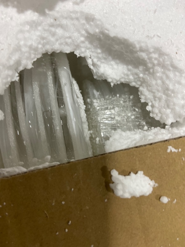 Photo 1 of VANZARLA Modern Glass Chandelier for Dining Room, Gold Entryway Chandelier, 6-Light Unique Pendant Light Fixture for Bedroom Hallway Stairway Kitchen