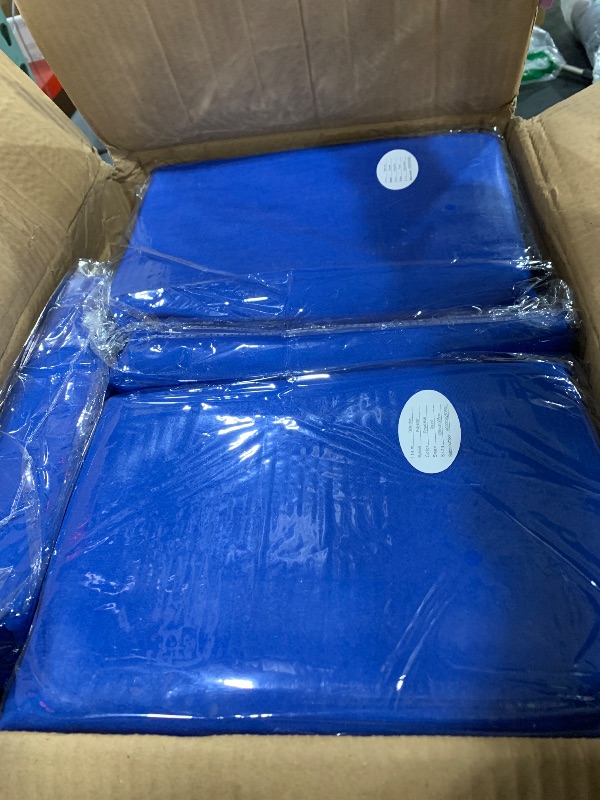 Photo 1 of Royal Blue 10-Pack Round Polyester Table Cover - 120 Inch, Stain & Wrinkle Resistant, Perfect for Wedding Banquets & Parties