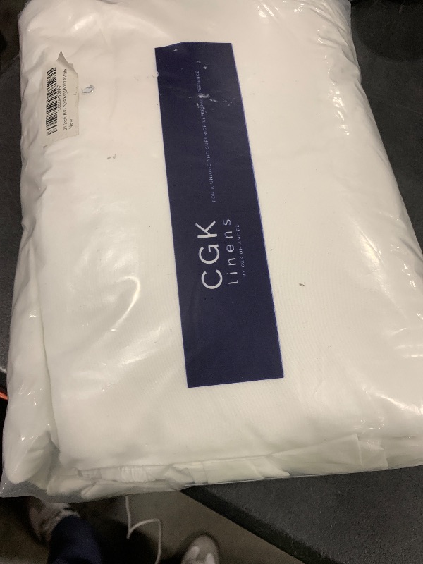 Photo 1 of Extra Deep Split King Sheet Set - 7 Piece Breathable and Cooling Sheets - Hotel Luxury Bedding for Women, Men, Kids & Teens - Easy Secure Fit - Soft & Wrinkle Free - Extra Deep Pockets - Antique White