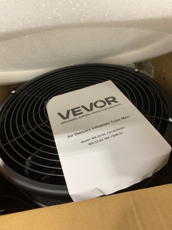 Photo 1 of VEVOR Inflatable Tube Man Blower, 1/2 HP 370W, PP Blower Fan for Wacky Waving Tube Guy, IPX3 Waterproof, Fits 12-Inch Diameter Outdoor Arm Swing Wind Flying Puppet Dancer, Inflatable Not Included