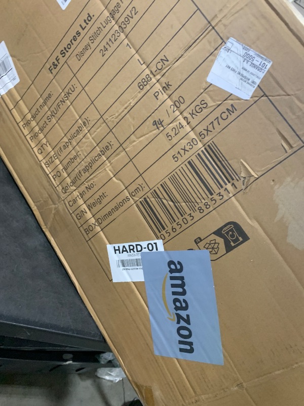 Photo 1 of Disney Stitch Suitcase Set or Individual, Hard Shell Suitcase with Wheels 28L, 50L or 91L, 4 Wheels (Pink Stitch Large)