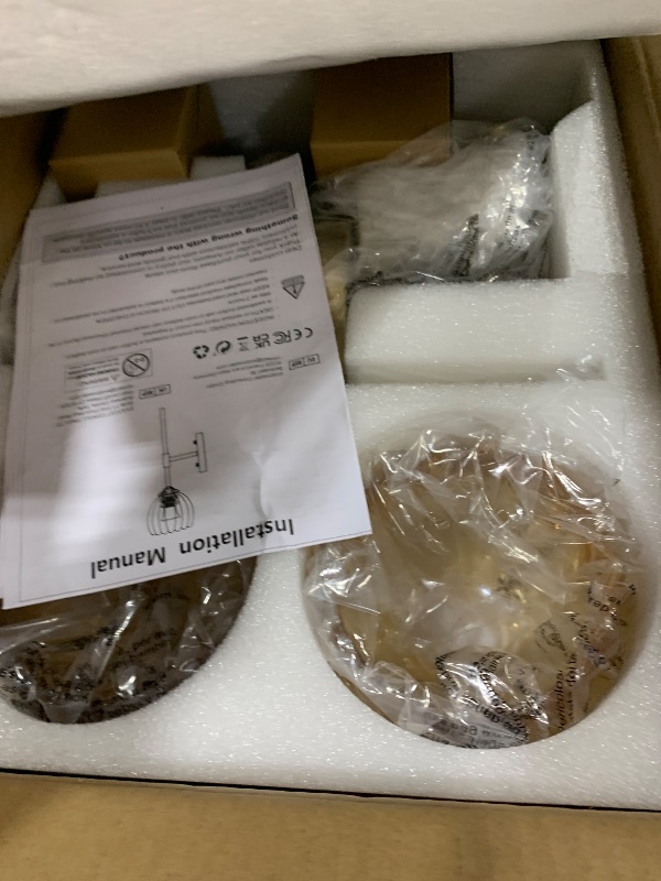 Photo 1 of Rnzziw Vintage Battery Operated Wall Sconce Set of Two,Rechargeable Wall Lights with RGB Dimmable Detachable Bulbs and Remote,12 Colors Wireless Wall Lamps for Bedroom Living Room Hallway (Amber)